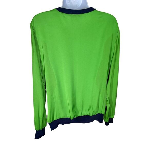 3.1 Phillip Lim For Target Navy Blue Green Colorblock Sweater Women's Size L - Picture 3 of 5